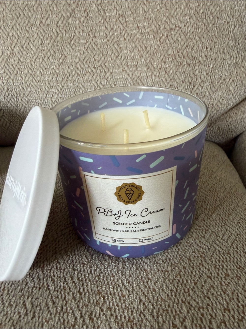 PB&J Ice Cream Scented Candle LIMITED EDITION Bath and Body Works